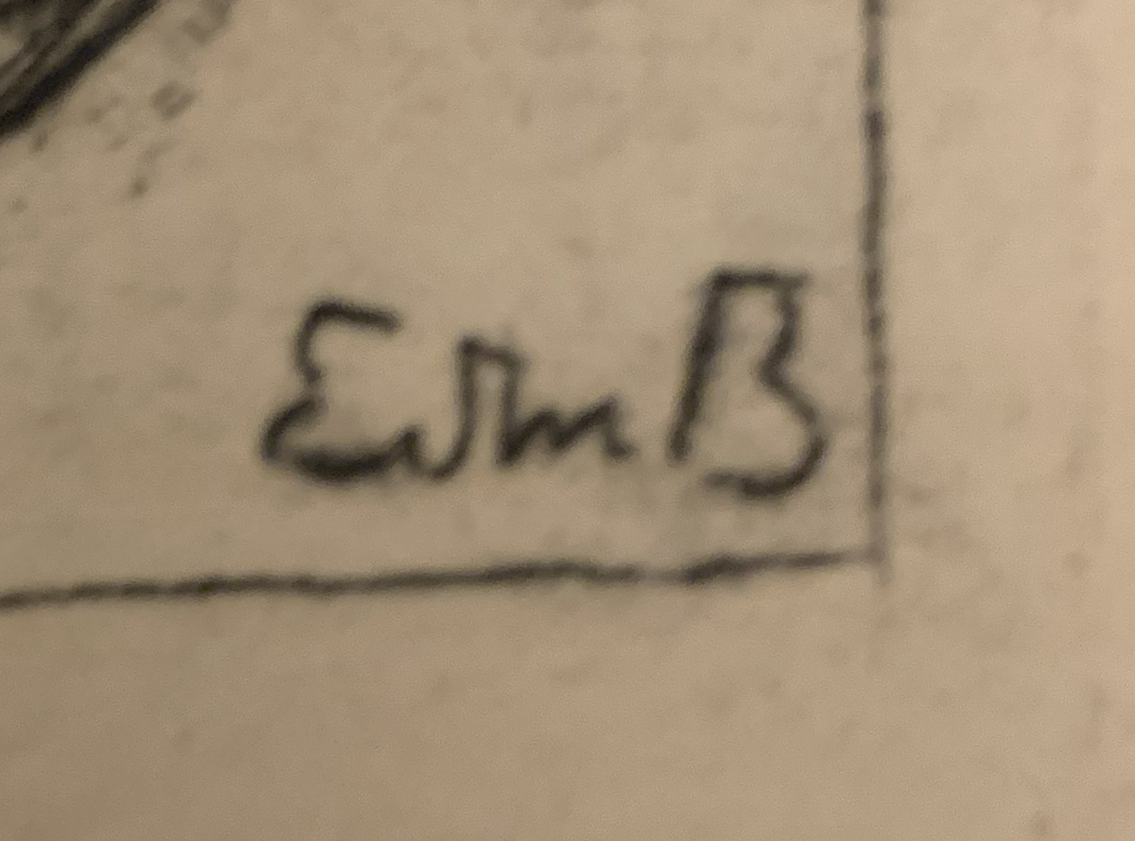 Signature Edmond Bille Ex-libris Marcelle Miq Aubry, 1947