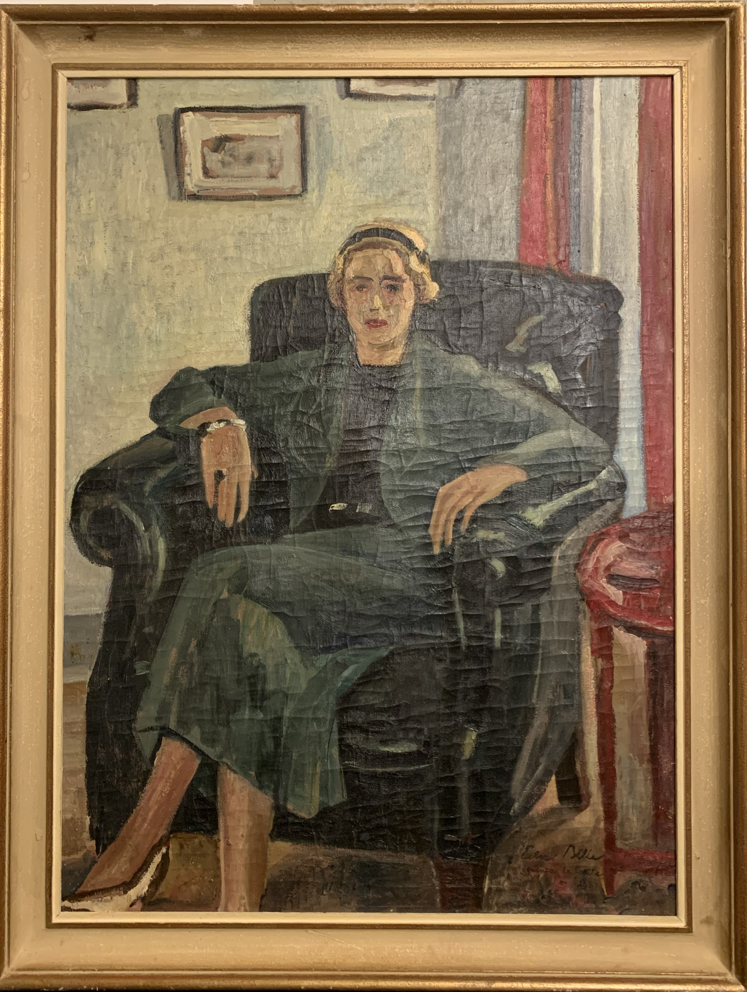 Edmond Bille Woman in a Black Armchair