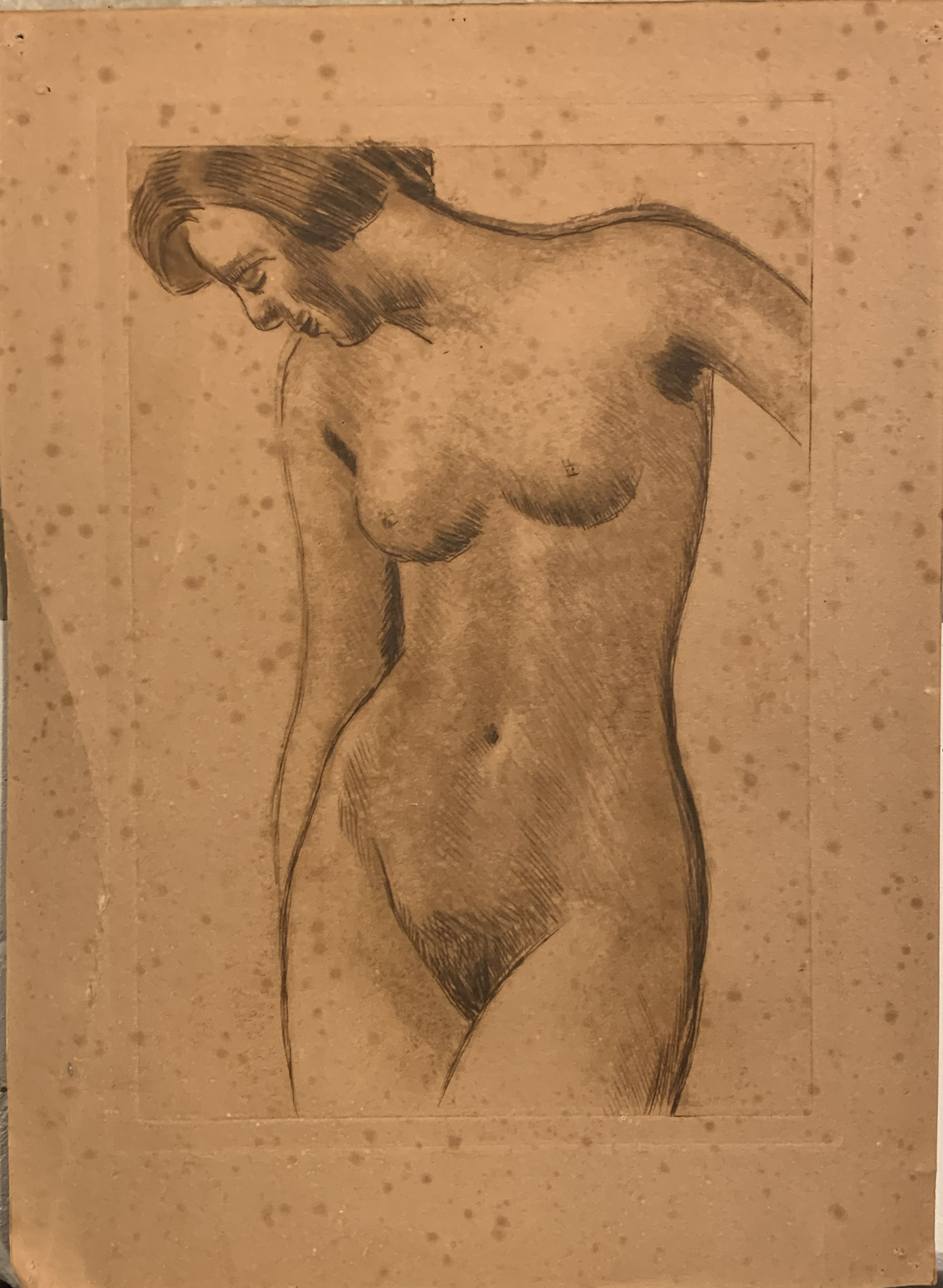 Edmond Bille Female Nude Study