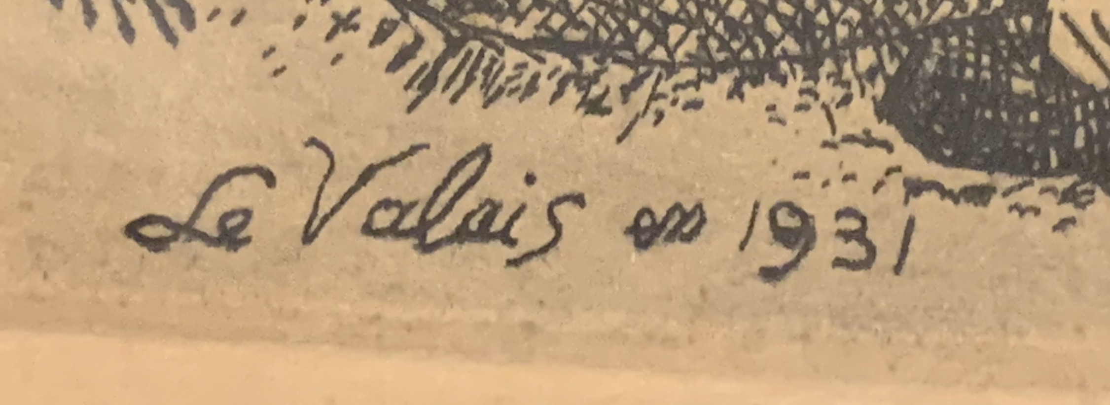 Detail Edmond Bille Le Valais, 1931