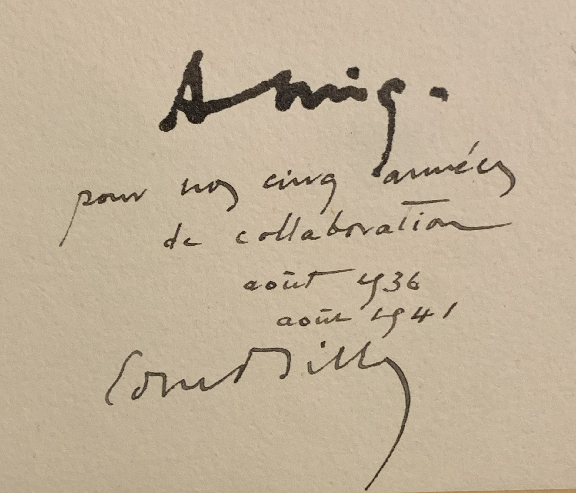 Signature Edmond Bille Dedicated Female Portrait, 1936–1941