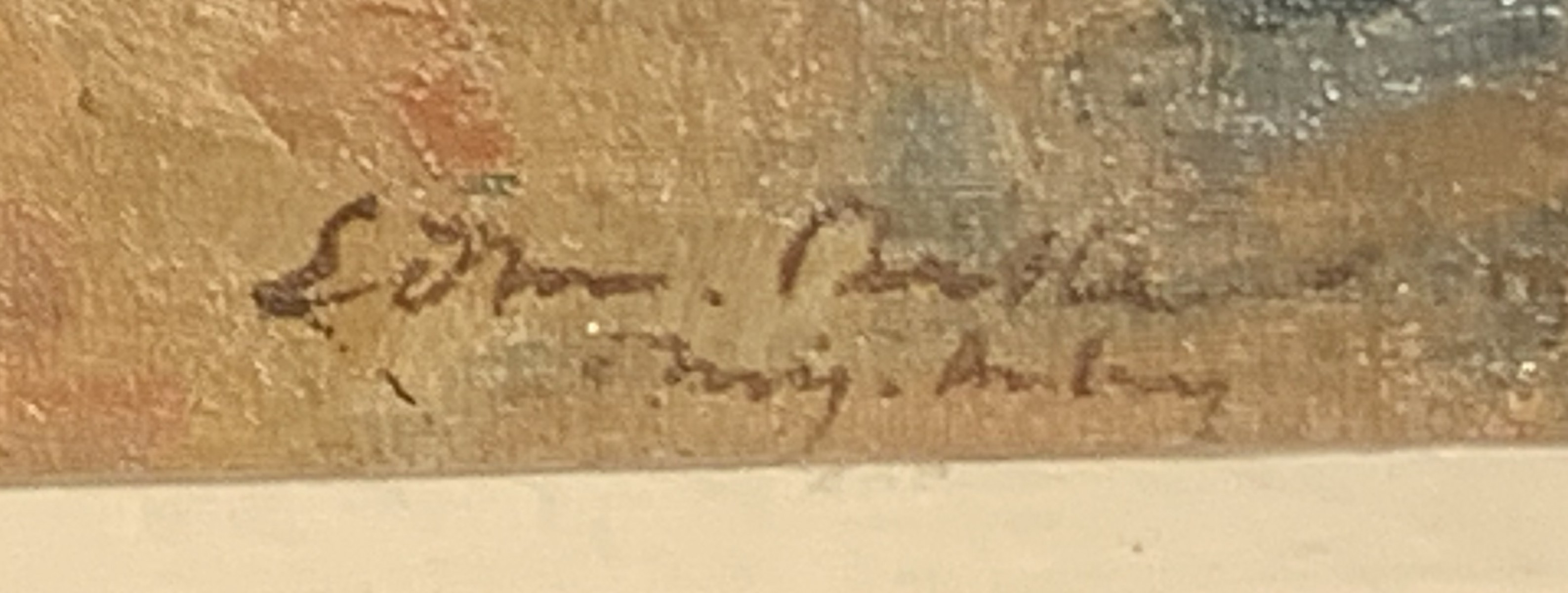 Signature Edmond Bille Landscape in Portugal